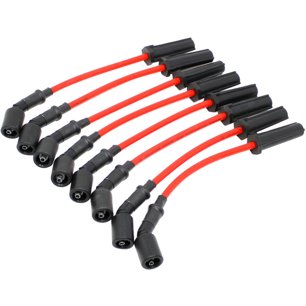 12" Direct Fit Spark Plug Wire Set - RED - Sport Series