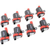 Dragon Fire Performance C262-DFx8 red round ignition coil set of 8