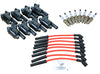 Stage 2 Ignition Kit - 2014-2021 GM CARS/TRUCK LT Gen V - ROUND Coils / Iridium Spark Plugs / 14"  RED Plug Wires