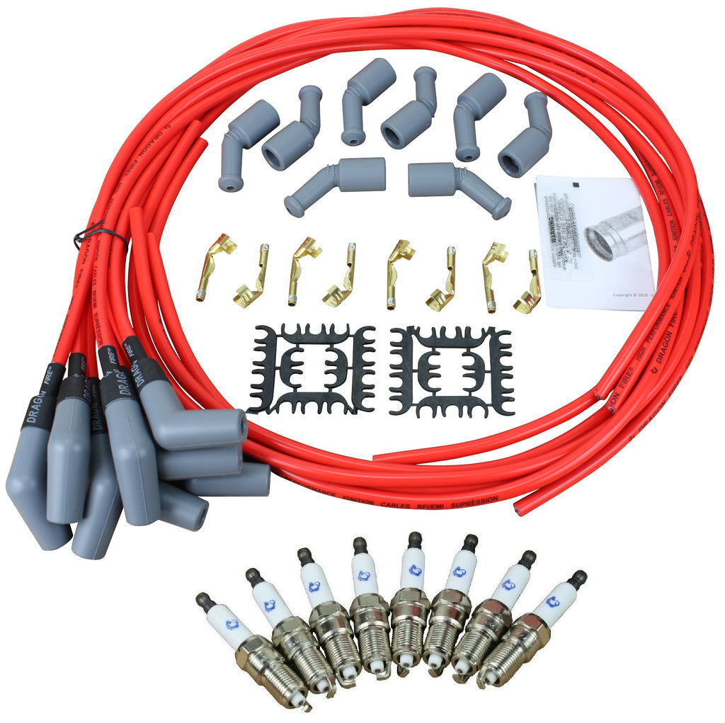 Stage 1 Ignition Kit - 2014-2021 GM CARS/TRUCKS LT Gen V Iridium Plugs / Universal RED Plug Wires
