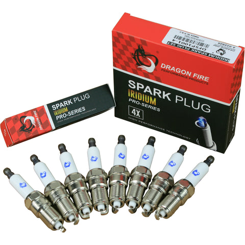Dragon Fire Performance - 8pcs Iridium Spark Plugs - LS1 LS2 LS3 LS6 LS7, LSA, LS9, LSx - .689