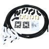 Universal White Ceramic Spark Plug Wire Set - BLACK - Race Series