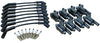 Stage 2 Ignition Kit - 2014-2021 GM CARS/TRUCK LT Gen V - ROUND Coils / Iridium Spark Plugs / 12"  Ceramic BLACK Plug Wires