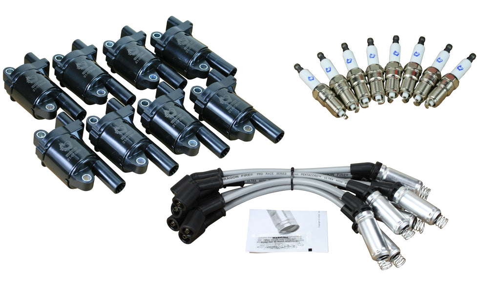 Stage 2 Ignition Kit - 2014-2021 GM CARS/TRUCK LT Gen V - ROUND Coils /  Iridium Spark Plugs / 13