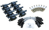 Stage 2 Ignition Kit - 2014-2021 GM CARS/TRUCK LT Gen V - SQUARE Coils / Iridium Spark Plugs / 13" SILVER Plug Wires w/Black Boots