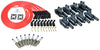 Stage 2 Ignition Kit - 2014-2021 GM CARS/TRUCK LT Gen V - ROUND Coils / Iridium Spark Plugs / Universal Ceramic 40 Ohm RED Plug Wires w/Black Boots