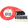 Universal Black Ceramic Spark Plug Wire Set - RED - Race Series