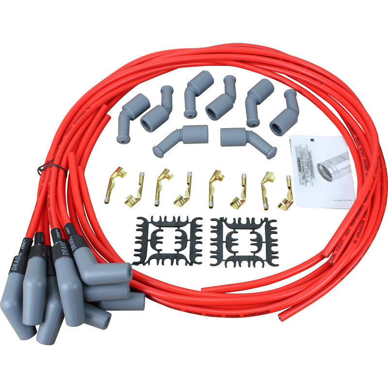 Spark Plug Wires Spiral Core 8.5mm Black 45/135 Degree Spark Plug Sheath  Wire Set For