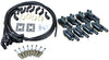 Stage 2 Ignition Kit - 2014-2021 GM CARS/TRUCK LT Gen V - ROUND Coils / Iridium Spark Plugs / Universal 150 Ohm BLACK Plug Wires w/Black Boots