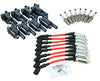 Stage 2 Ignition Kit - 2014-2021 GM CARS/TRUCK LT Gen V - ROUND Coils / Iridium Spark Plugs / 10.5"  RED Plug Wires
