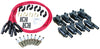 Stage 2 Ignition Kit - 2014-2021 GM CARS/TRUCK LT Gen V - ROUND Coils / Iridium Spark Plugs / Universal Ceramic 150 Ohm TRANSPARENT RED Plug Wires w/Black Boots