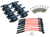 Stage 2 Ignition Kit - 2014-2021 GM CARS/TRUCK LT Gen V - SQUARE Coils / Iridium Spark Plugs / 14"  RED Plug Wires