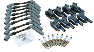 Stage 2 Ignition Kit - 2014-2021 GM CARS/TRUCK LT Gen V - ROUND Coils / Iridium Spark Plugs / 8.5