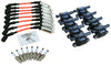 Stage 2 Ignition Kit - 2014-2021 GM CARS/TRUCK LT Gen V - SQUARE Coils / Iridium Spark Plugs / 10.5"  ORANGE Plug Wires