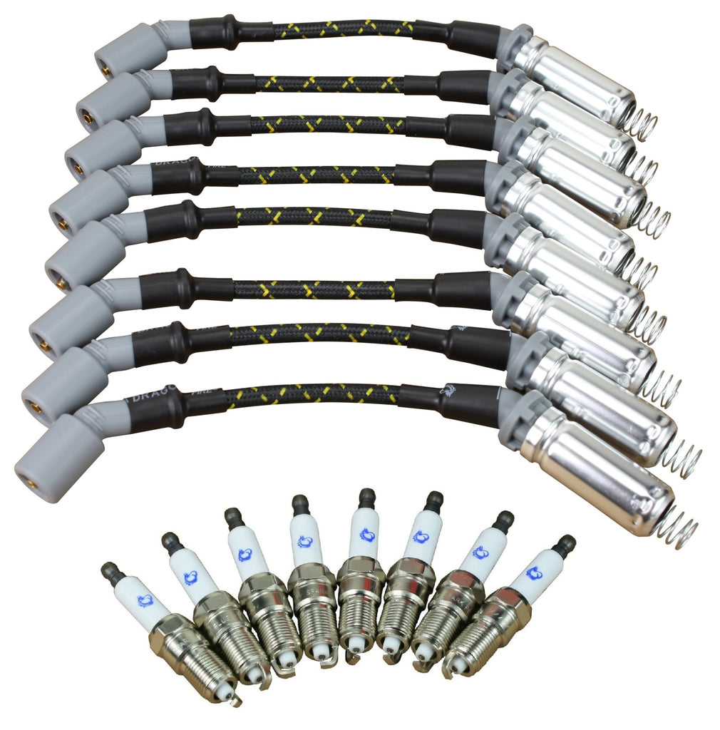 Stage 1 Ignition Kit - 2014-2021 GM CARS/TRUCKS LT Gen V Iridium Plugs / 10.5" VINTAGE Plug Wires