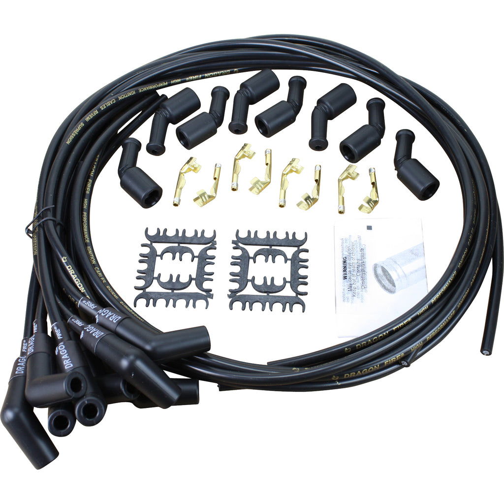 Universal Spark Plug Wire Set - BLACK - Race Series
