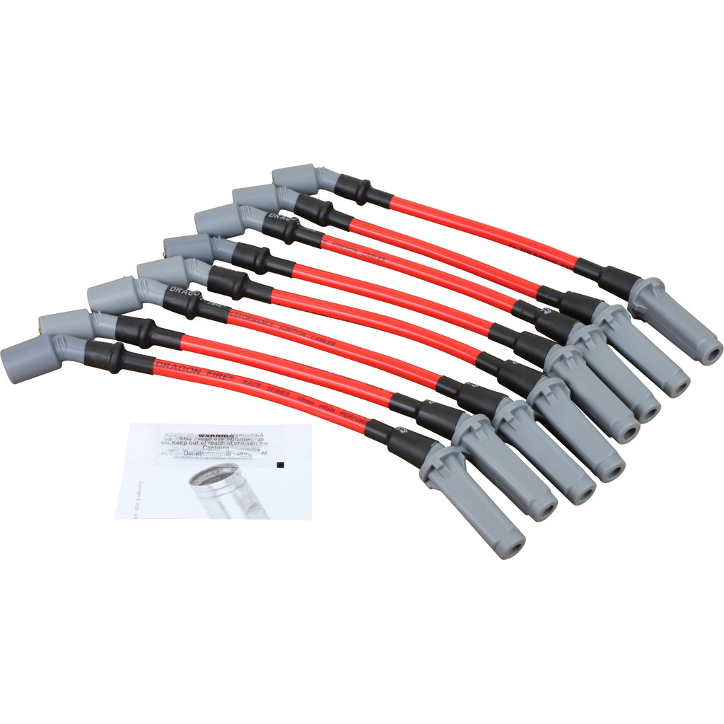 10.5" Direct Fit Spark Plug Wire Set - RED - Street Series